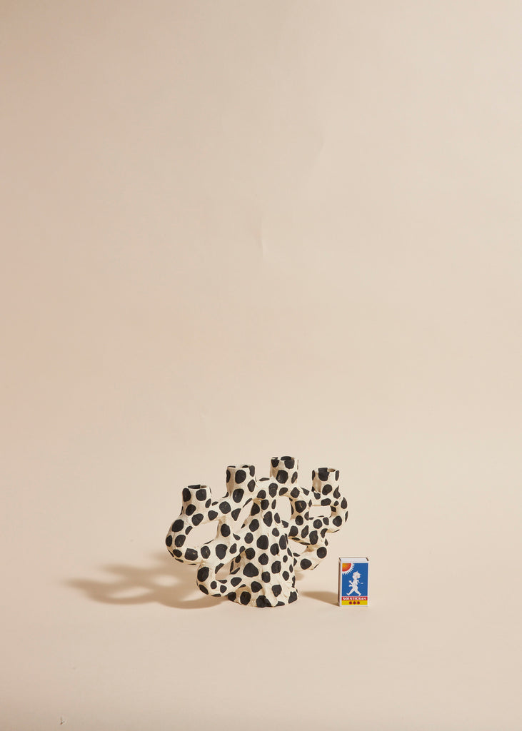 Emelie Thornadtsson Artist Handmade Ceramic Candelabra Dots Size