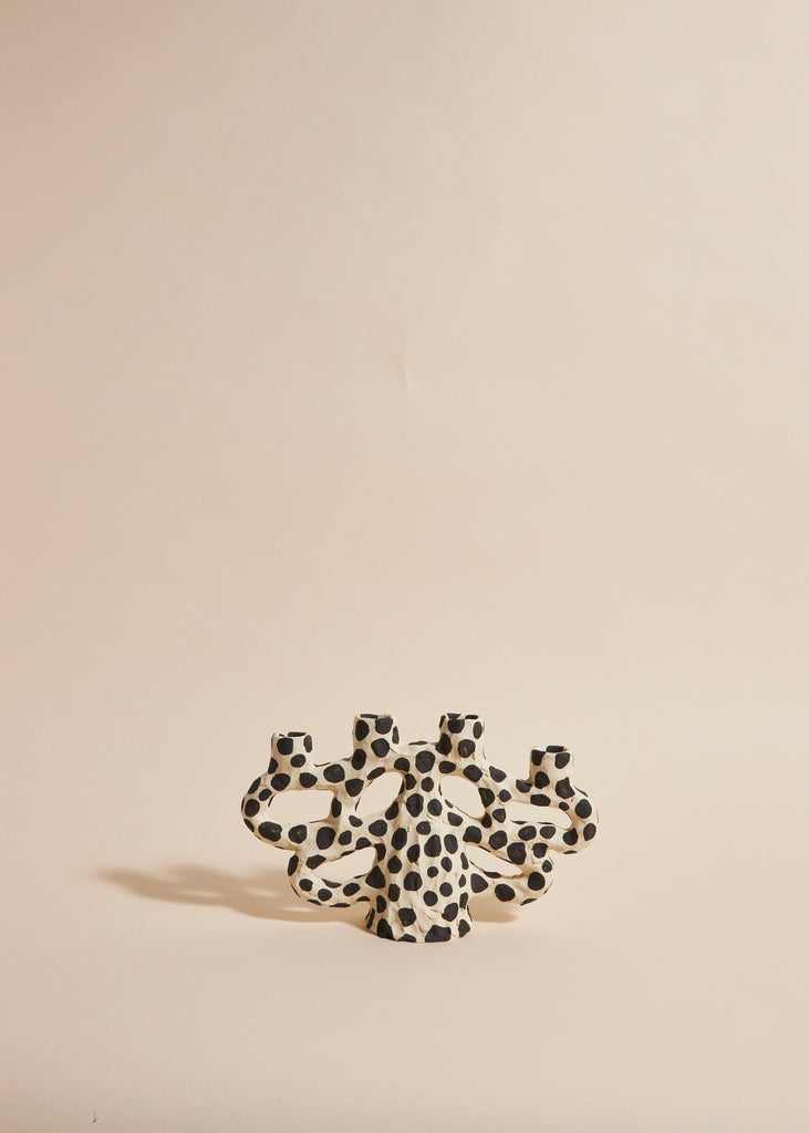 Emelie Thornadtsson Artist Handmade Ceramic Candelabra Dots