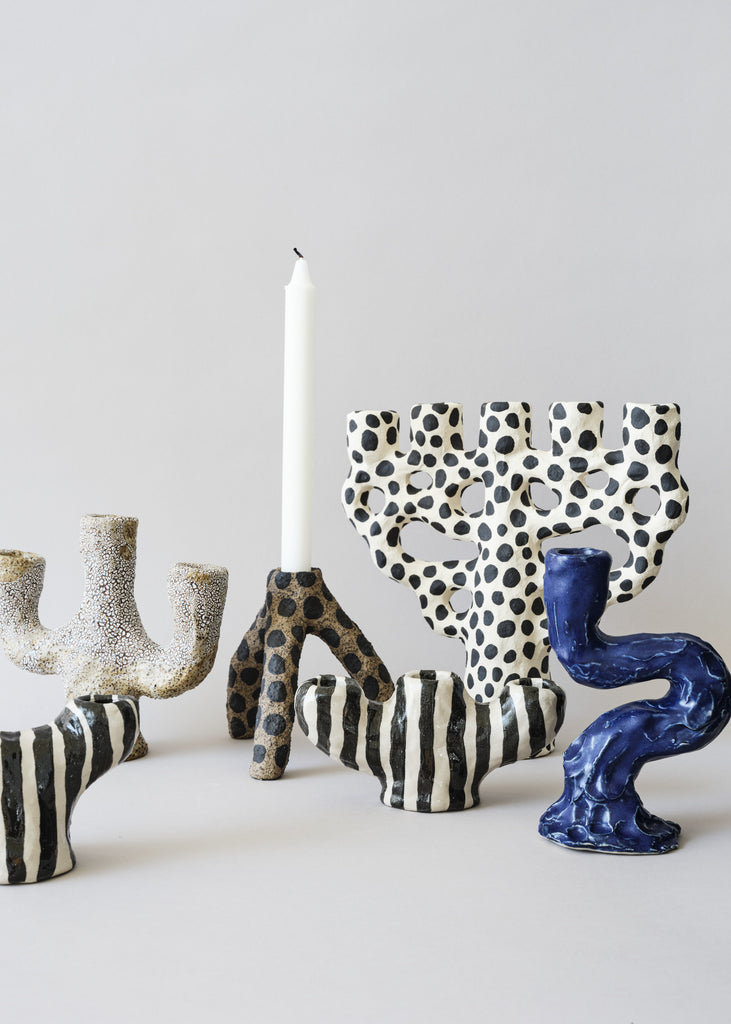 Emelie Thornadtsson Candelabra Handmade Dotted Artworks Sculptures Artworks Ceramics 