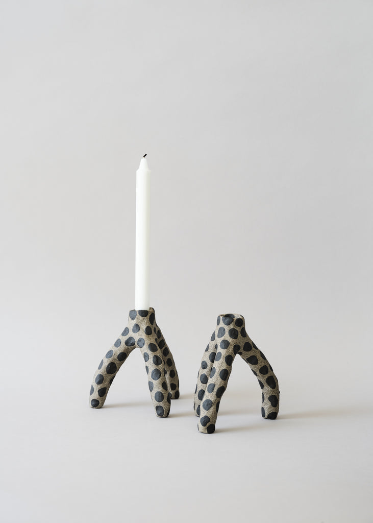 Emelie Thornadtsson Dotted Candle Holder Handmade Artwork Ceramic