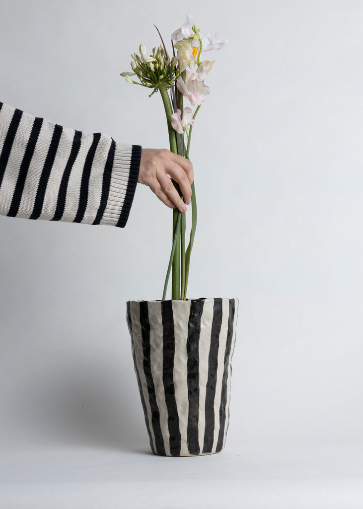 Emelie Thornadtsson Striped Vase Handmade Ceramic Artwork