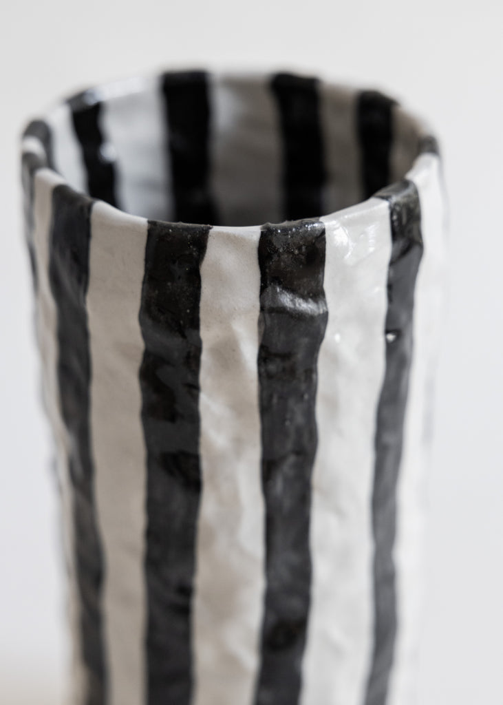 Emelie Thornadtsson Striped Vase Handmade Ceramic Artwork Art