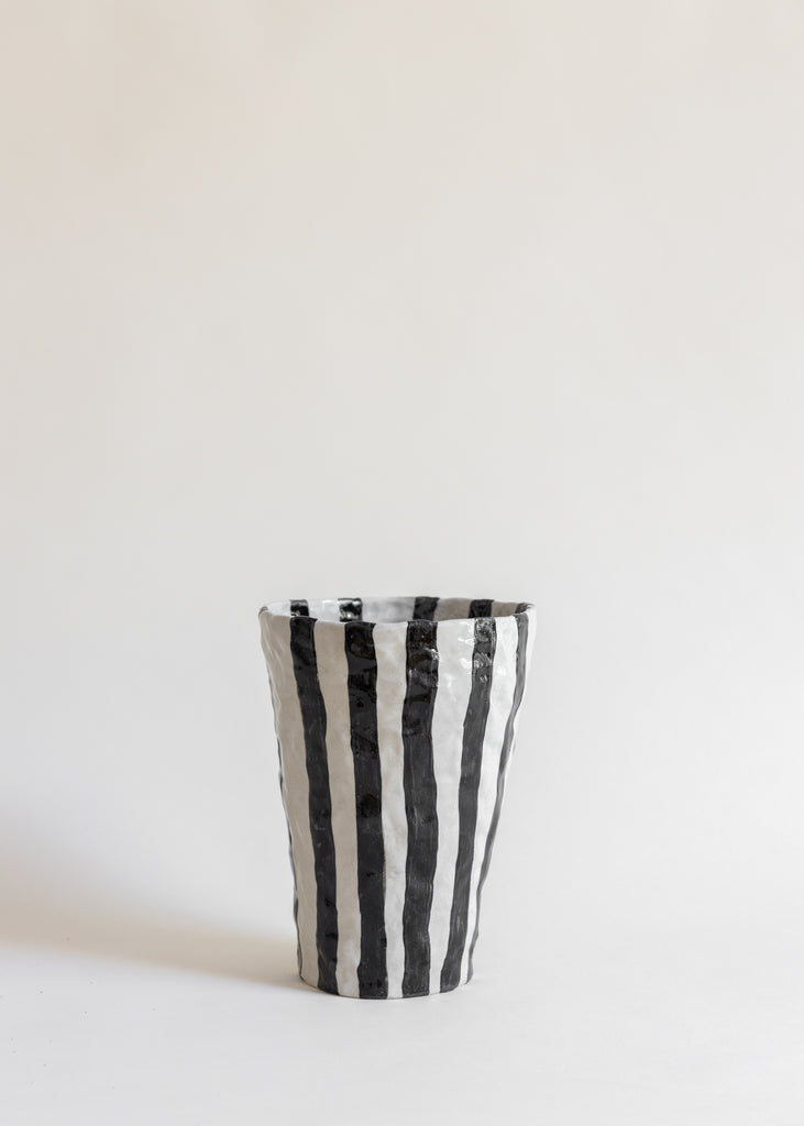 Emelie Thornadtsson Striped Vase Ceramic Artwork