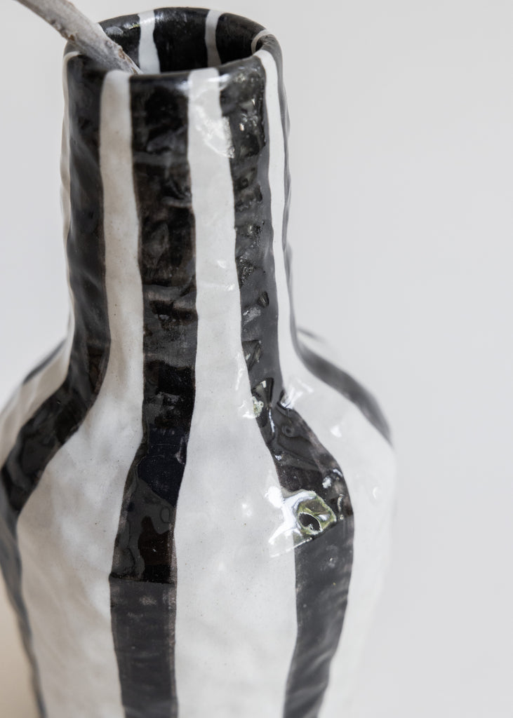 Emelie Thornadtsson Striped Vase Handmade Sculpture Art