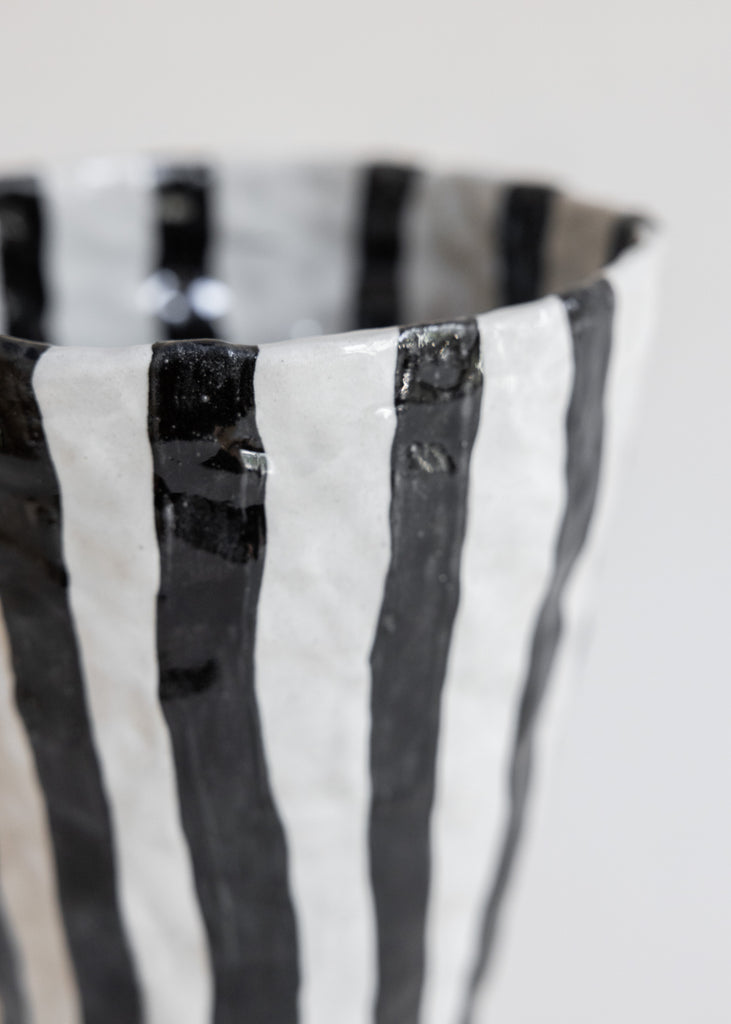 Emelie Thornadtsson Striped Vase Handmade Artwork Unique Sculpture Artist