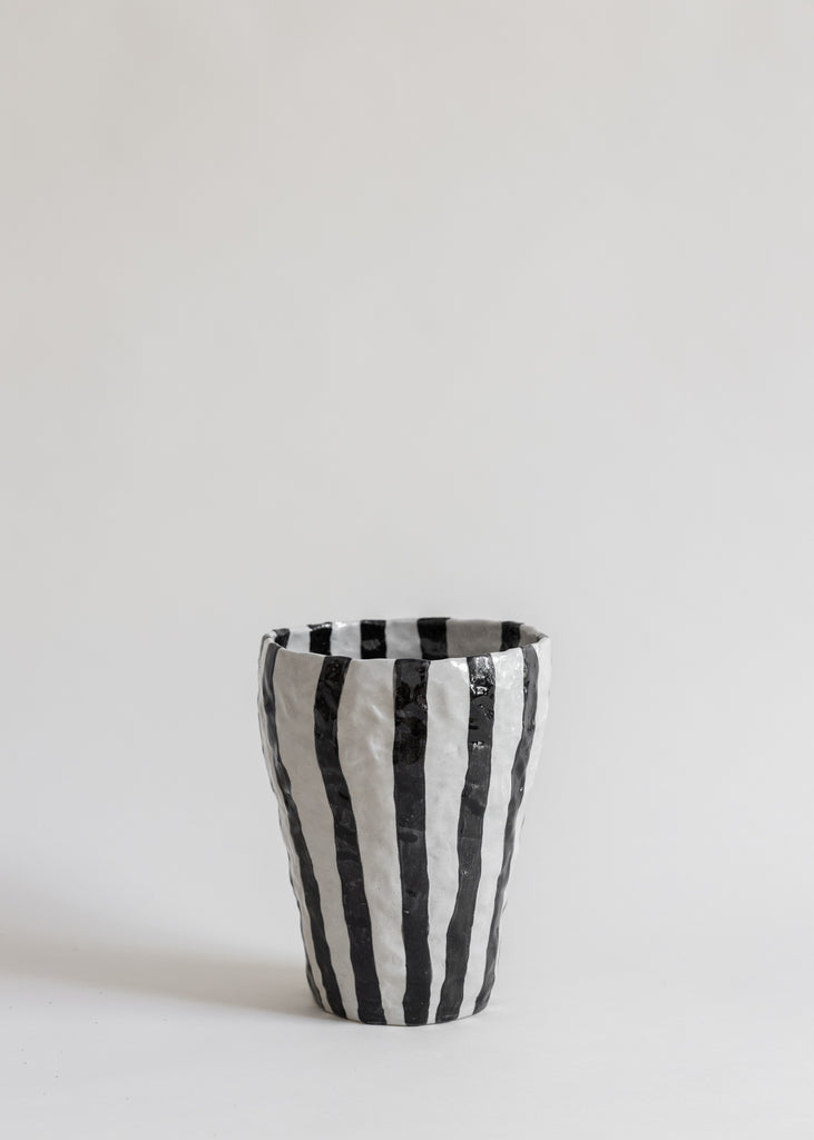 Emelie Thornadtsson Striped Vase Handmade Artwork Unique Sculpture