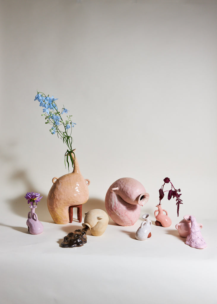 Fanny Ollas Mood Vessels Ceramic Vase Sculptures Unique Artist
