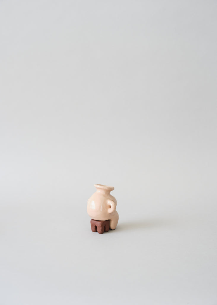 Fanny Ollas Mini Vase Ceramics Handmade Sculpture Pink  