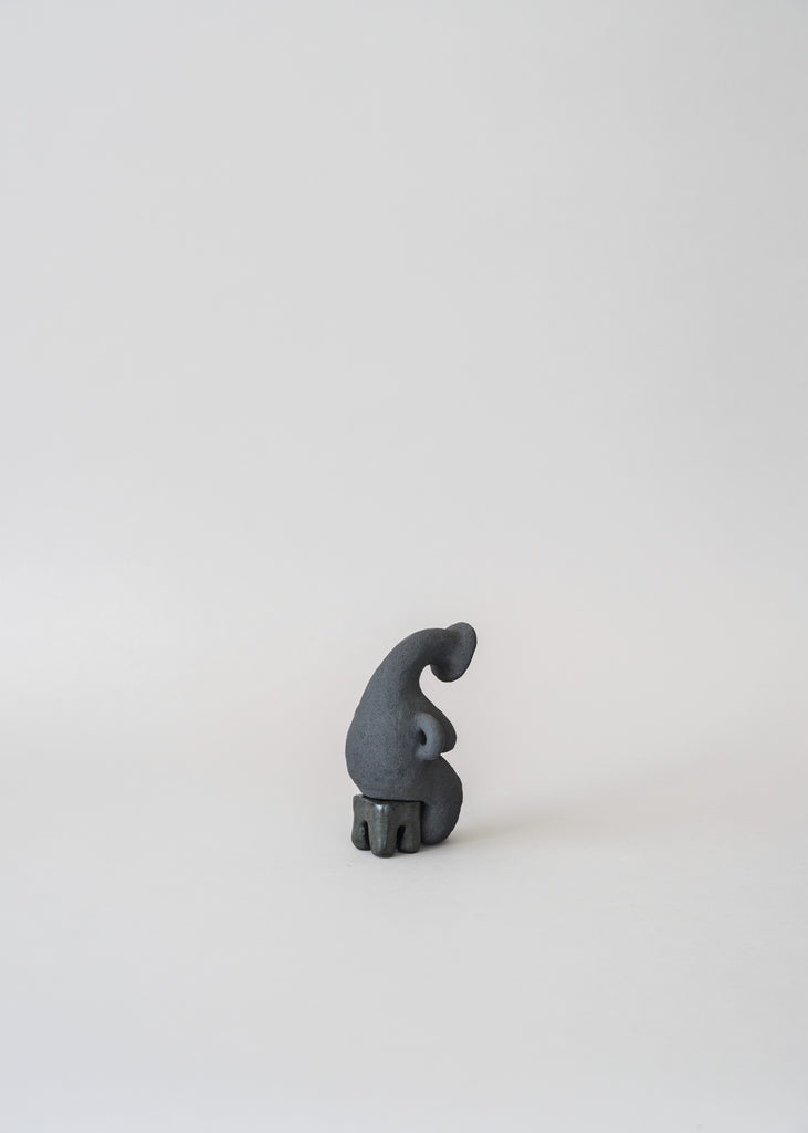 Fanny Ollas Mini Vase Ceramics Handmade Black Sculpture Artwork