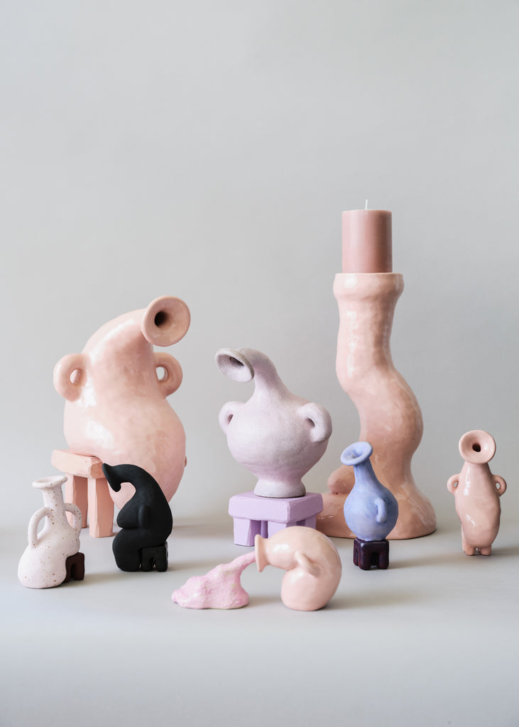 Fanny Ollas Mini Vase Ceramics Handmade Sculptures Vases Candle Holder 