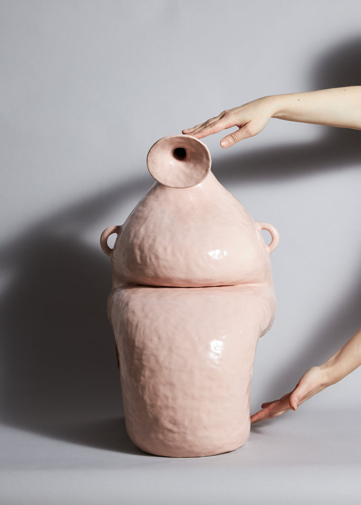 Fanny Ollas Sit Tight Artwork Handmade Sculpture Ceramic Art 