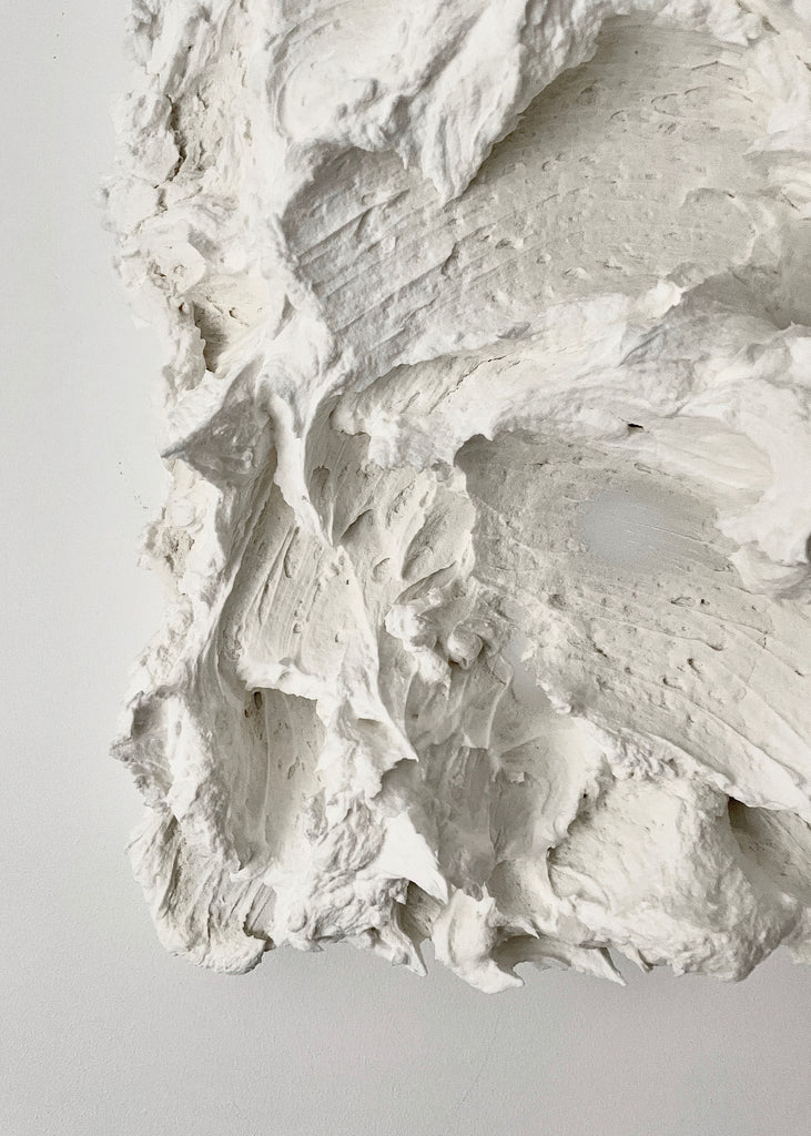 Florencia Rojas Spume White Artwork Wall Art Sculpture Texture  Unique 