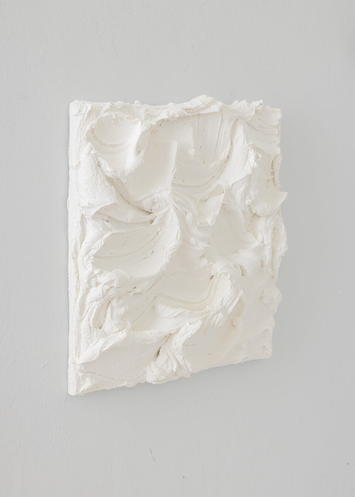 Florencia Rojas Spume Painting White Minimalistic Maximalism Artwork Handmade Original Unique Wall Art Sculpture Sculptural