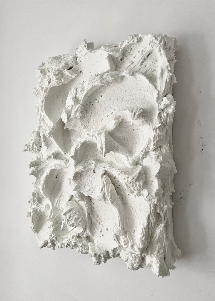Florencia Rojas Spume White Artwork Wall Art Sculpture Texture  Handmade 