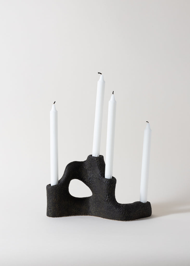 Hedvig Wissting Wizened Candle Holder Black Ceramic Artwork
