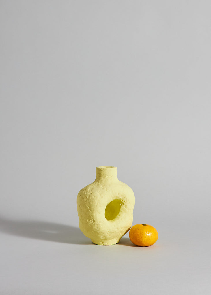 Jacqueline de la Fuente Rejuvenate Sculpture Vase Yellow Art