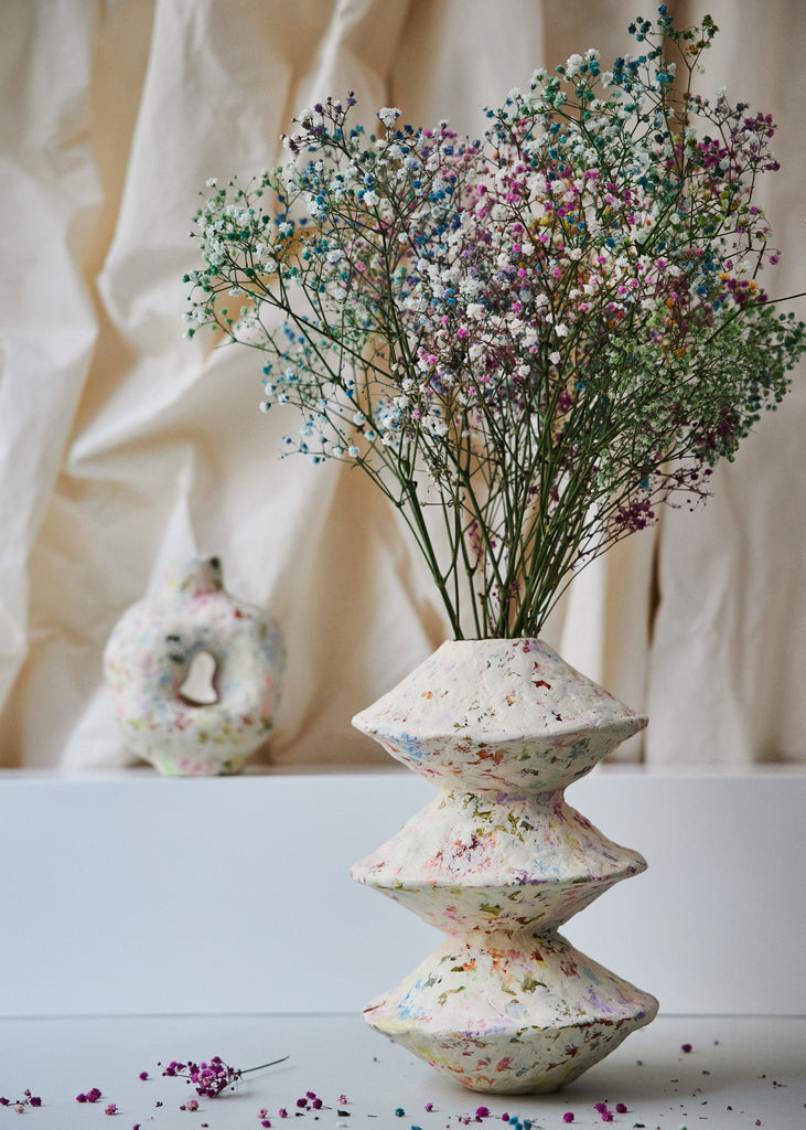 Jacqueline de la Fuente Rejuvenate Sculpture Vase Handmade Pattern Unique Artwork Sustainable Art 
