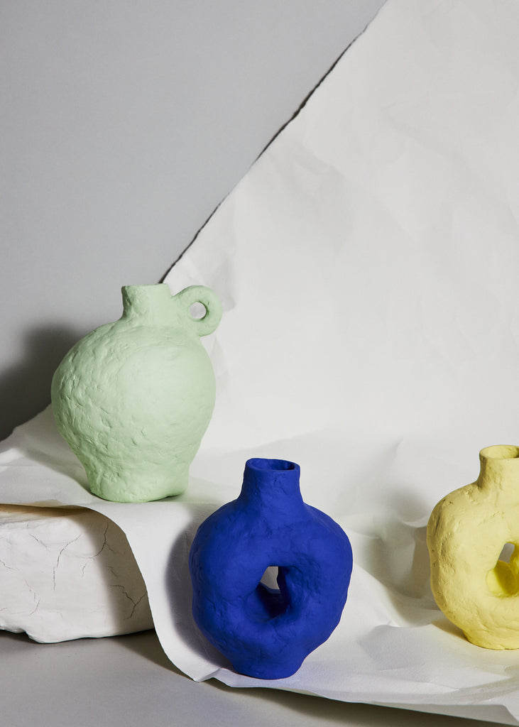 Jacqueline-de la Fuente Rejuvenate Sculpture Vase Handmade Recycled Art papier-mache