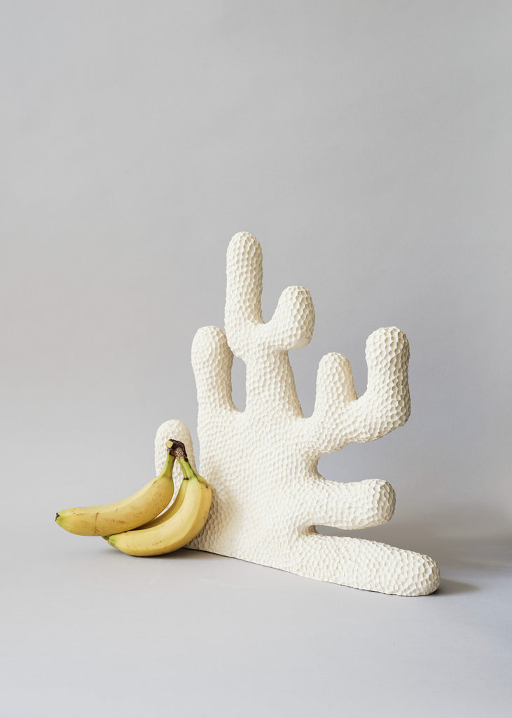 Johanna Nilsson Carved Ceramic Sculpture Unique White Artwork
