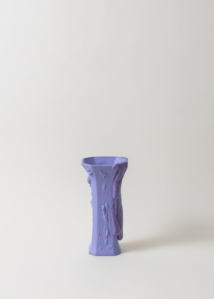 John Nordenstein Melted Vase Handmade Artwork Purple Unique