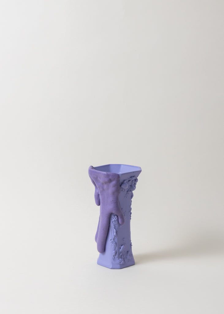 John Nordenstein Melted Vase Handmade Artwork Purple Art Unique Sculpture 