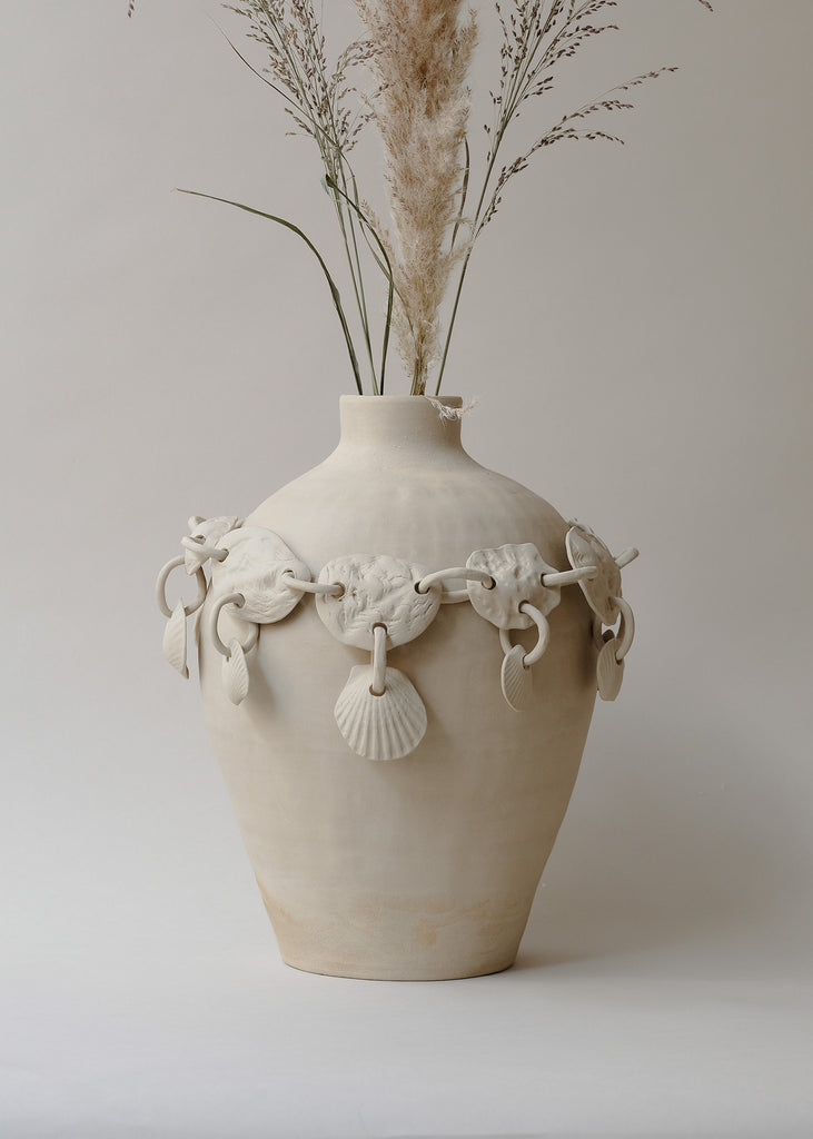 Josefina Feurst Shell Chain Vase Flowers