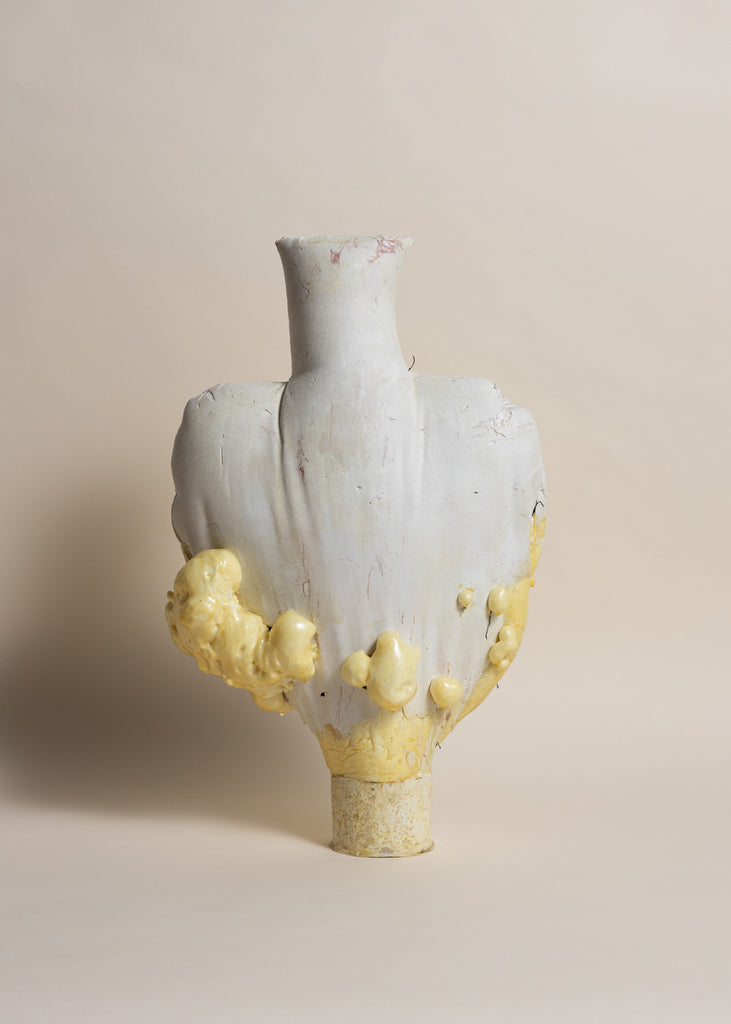 Julia Olanders Betweenness Vessel Handmade Artwork Vase Sculpture Unique Contemporary Art Yellow 