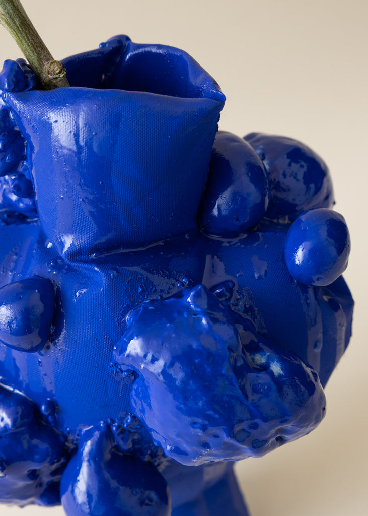 Betweenness Vessel Julia Olanders Handmade Artwork Unique Vase Klein Blue 