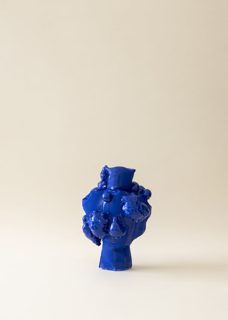 Betweenness Vessel Julia Olanders Handmade Artwork Unique Vase Blue Bubbly Art