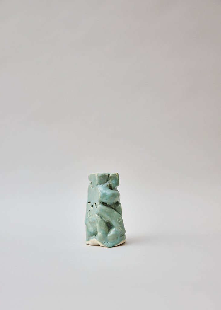 Kassandra Widmark Utas Tube In Pearl Green sculpture ceramic art