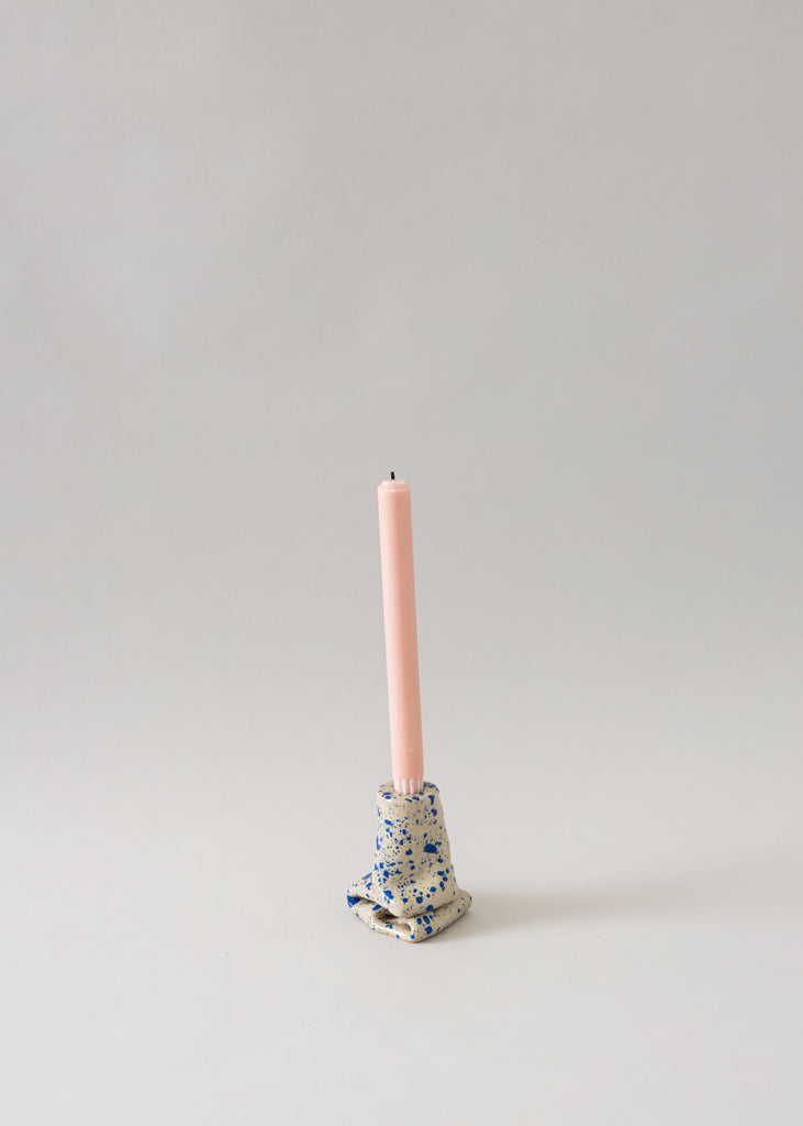 Kerafakt Punka Candle Holder Ceramic Sculpture Stoneware Artwork Sculptural Art Piece Collectable Affordable Blue Art Beige