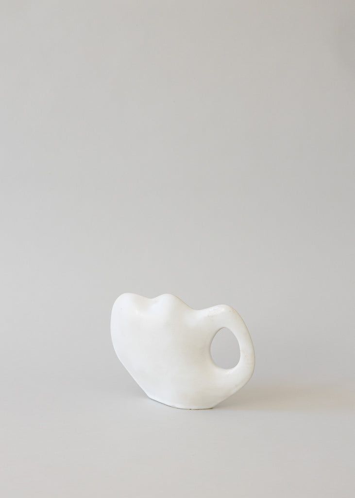 Leontine Furcy Tribu Sculpture Original Artwork Sculptural Art Piece Minimalistic Style Organic Shapes White Ceramic Art