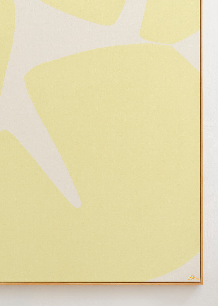 Lerke Nennemann Jaune VI Yellow Shapes Artwork Handmade Painting Wall Art Unique Abstract 
