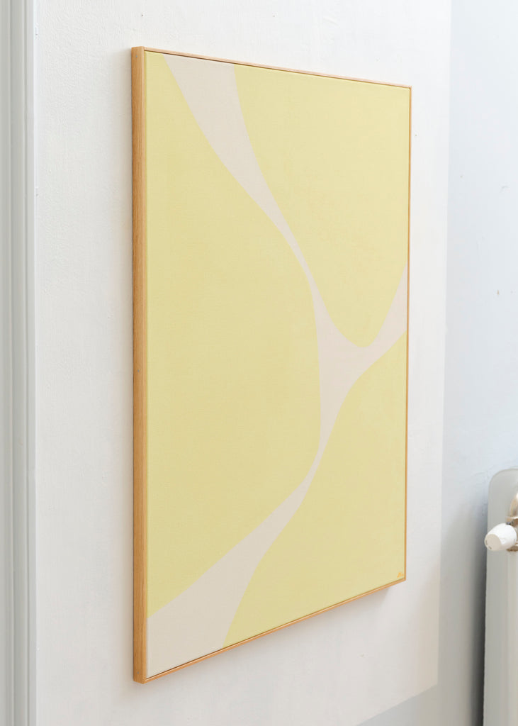 Lerke Nennemann Jaune VII Shapes Artwork Handmade Unique  Painting Wall Art Yellow