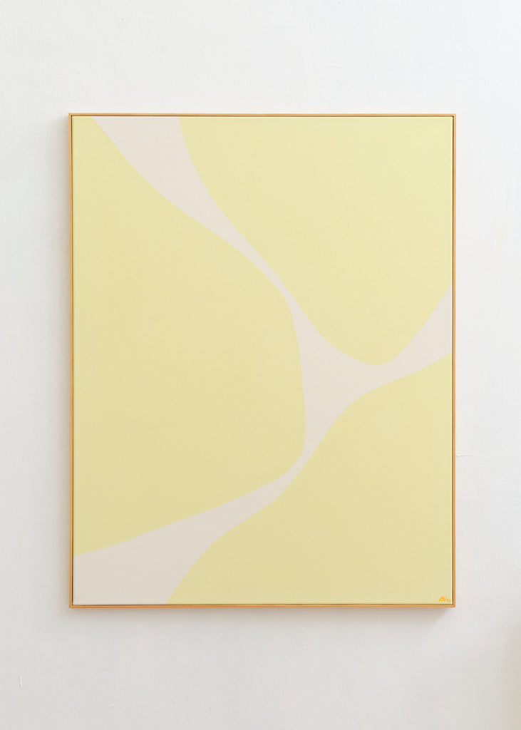 Lerke Nennemann Jaune VI Yellow Shapes Artwork Handmade Abstract 