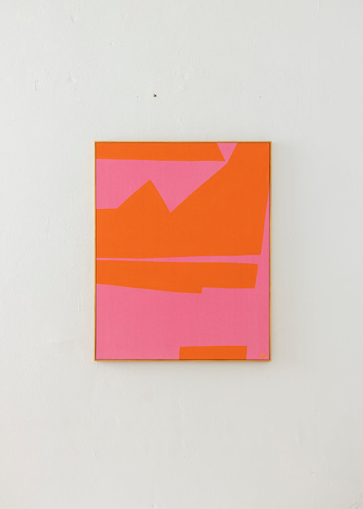 Lerke Nennemann Pink And Orange No.XII Handmade Abstract Painting Artwork 