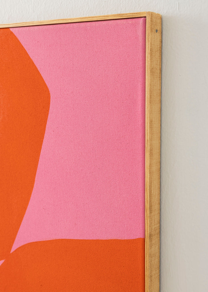Lerke Nennemann Pink Orange Abstract Artwork Handmade Unique Wall Art
