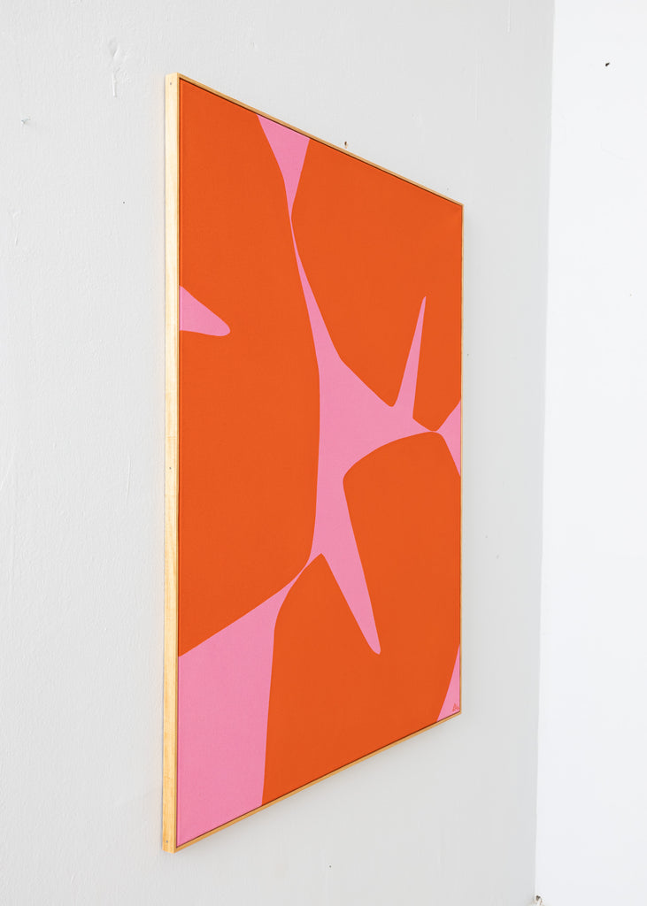 Lerke Nennemann Pink And Orange Nr 3 Handmade Unique Art 