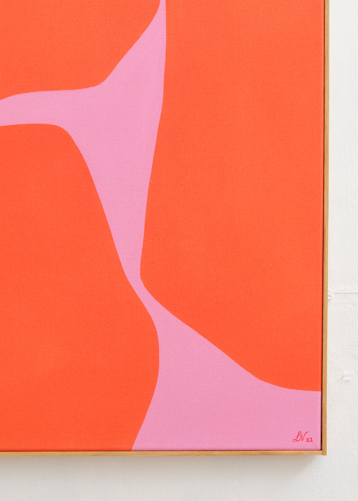 Lerke Nennemann Pink Orange I Artwork Unique Colourful Handmade 