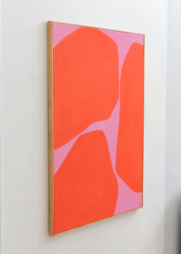 Lerke Nennemann Pink Orange I Artwork Wall Art Handmade 