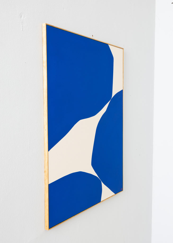 Lerke Nennemann The Blue One 1 Handmade Unique Abstract Art Painting 