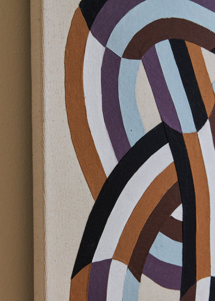 Linn Henrichson Weavers Knot Shape Colour Collage Wall Art Unique Handmade