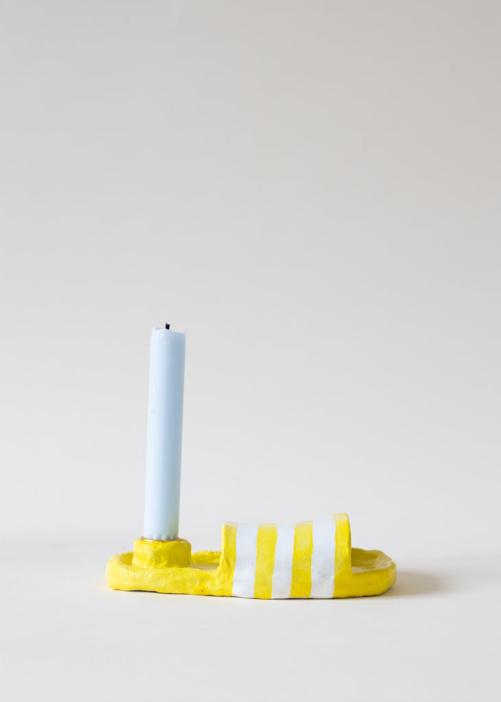 Lisa Vaccino Glitter Litter Handmade Unique Candle Holder Sculpture Artwork 