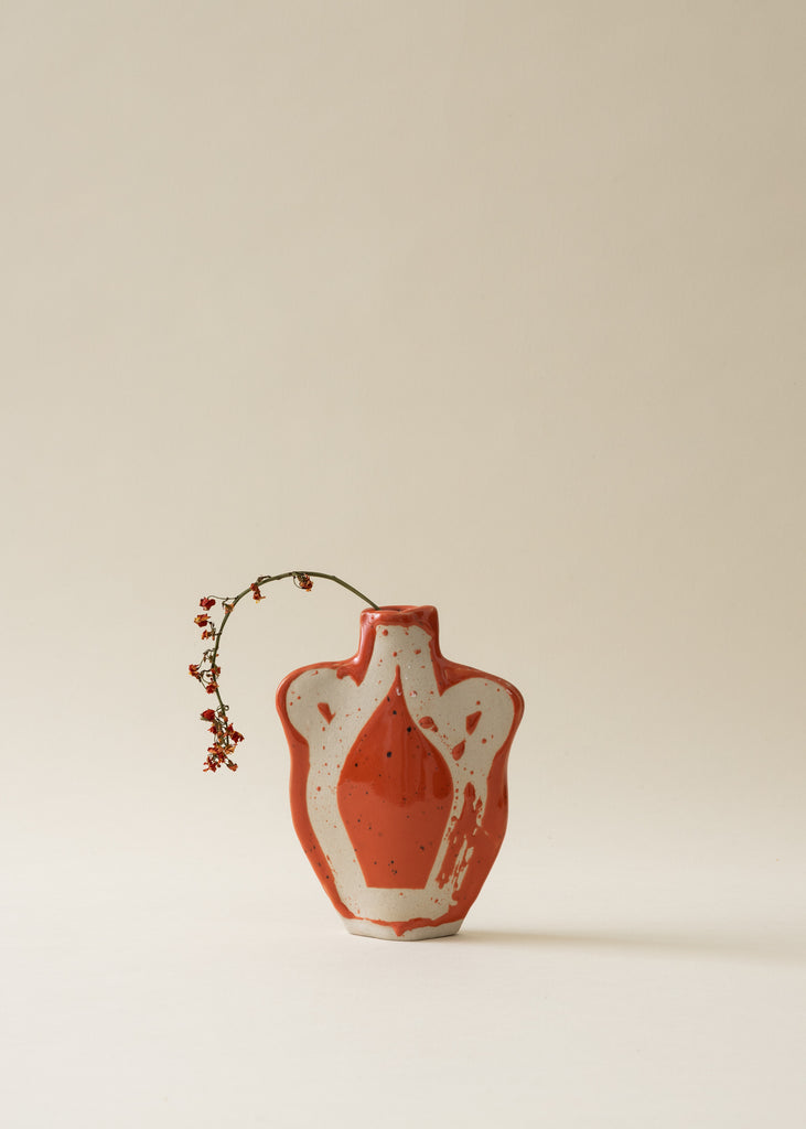 Lizzie Scarlett Towndrow Red Bud Vase Handmade Artwork Unique 