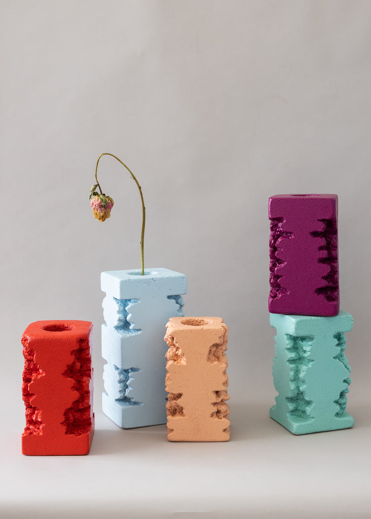 Louise Bankander Floating Artworks Handmade Colourful Vases Cork Art