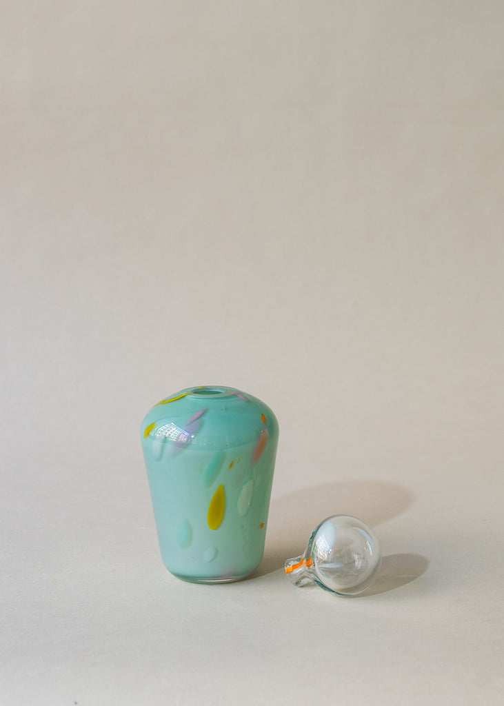 Malin Pierre glass lid vase
