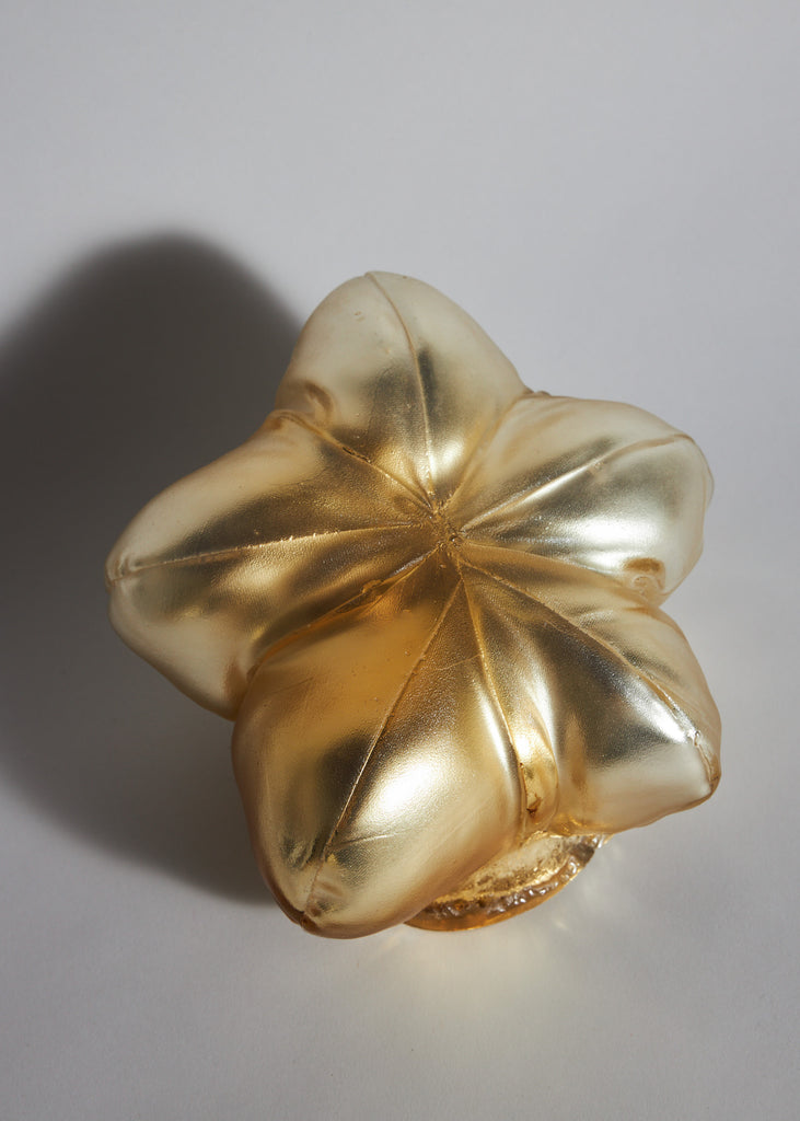 Malin Pierre Golden Star Glass Sculpture Handmade Art Unique 
