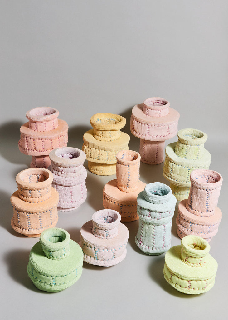 Margarida Lopes Pereira Sponge Tower Sculpture Vase Foam Artworks