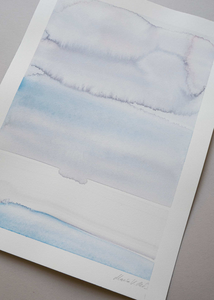 Marika Vaccino Andersson Pale Painting Cloud Studies Signature