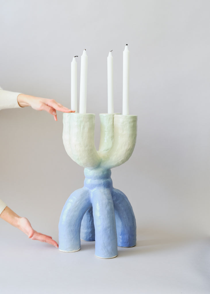 Marta Duarte da Veiga Ceramic Social Club Artwork Vase Handmade Unique Artwork Candle Holder 